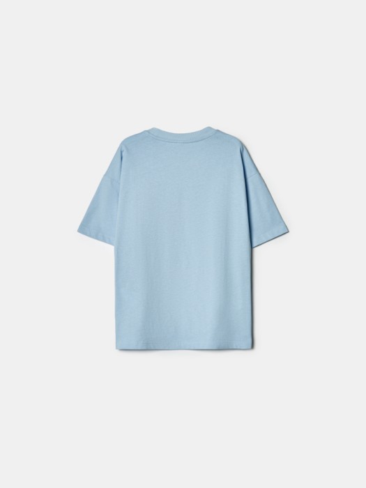 базовая футболка оверсайз детская из россии вид сбоку