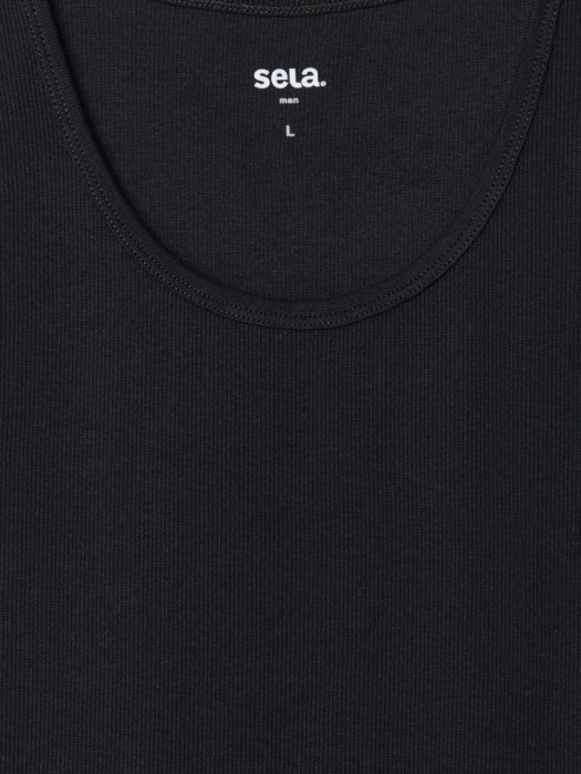 базовая майка slim fit от бренда sela вид слева