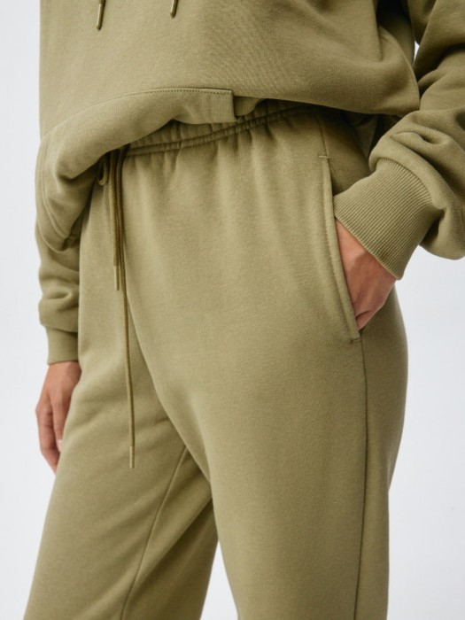 базовые брюки из футера универсального стиля с лицевой стороны