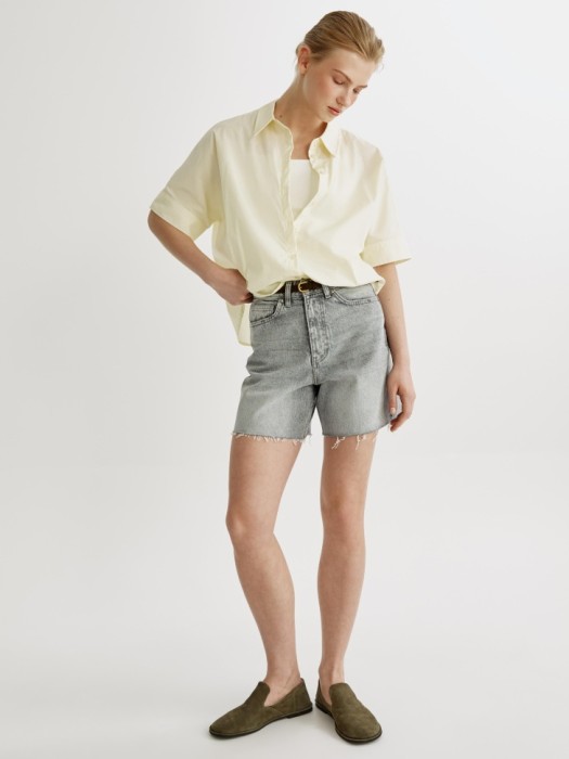 базовые джинсовые шорты с необработанным краем 4610517695376 фотография