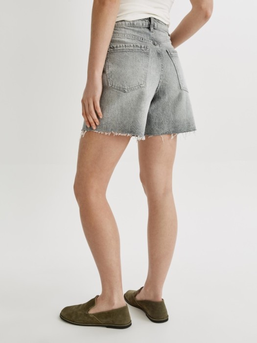 базовые джинсовые шорты с необработанным краем из россии вид сбоку