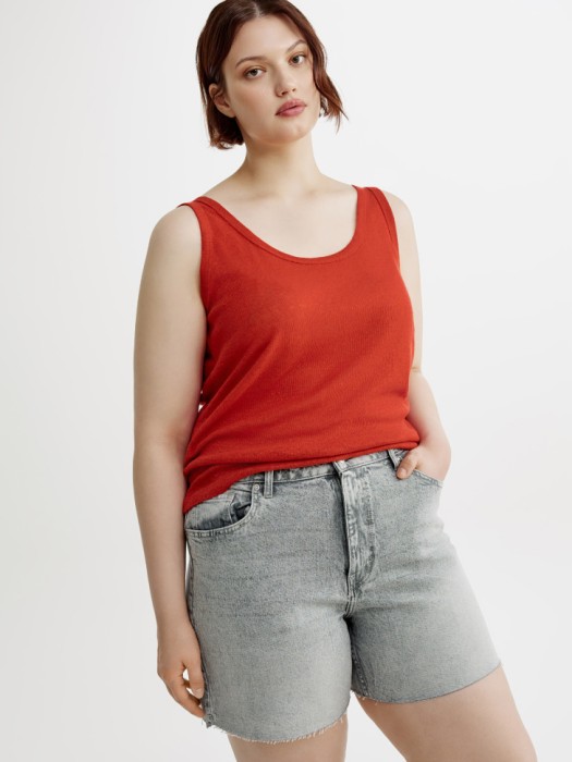 базовые джинсовые шорты с необработанным краем из джинсы и джинскота спереди