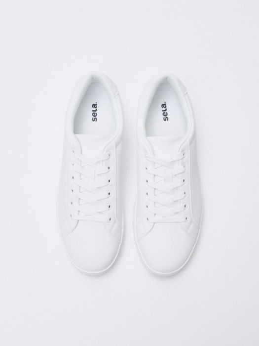 базовые кеды из искусственной кожи из кожи спереди