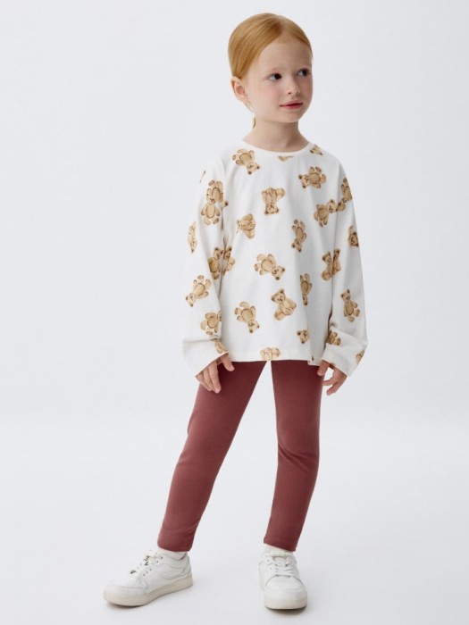 базовые леггинсы для девочек от бренда sela вид слева