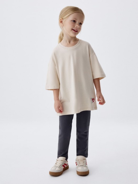 базовые леггинсы для девочек от бренда sela вид слева