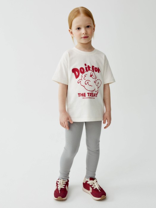 базовые леггинсы в рубчик для девочек от бренда sela вид слева