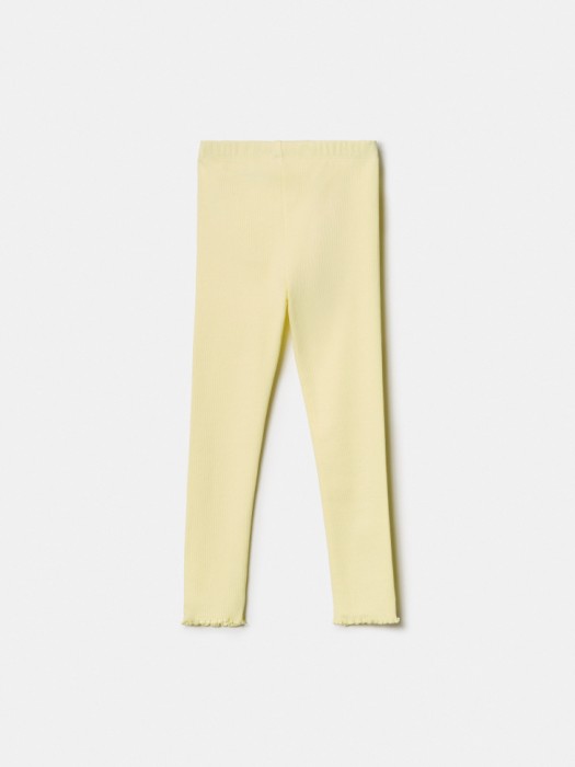 базовые леггинсы в рубчик для девочек от бренда sela вид слева