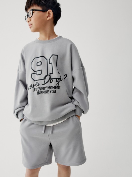 базовые шорты для мальчиков из хлопка спереди