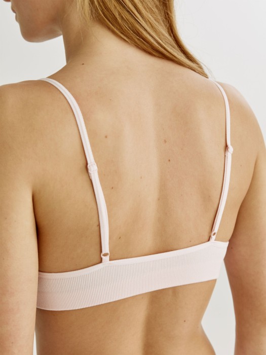 базовый бюстгальтер-топ в рубчик по цене 1199 руб вид справа