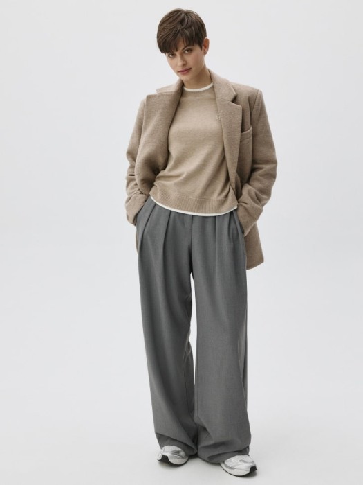 базовый джемпер с содержанием шерсти от бренда sela вид слева