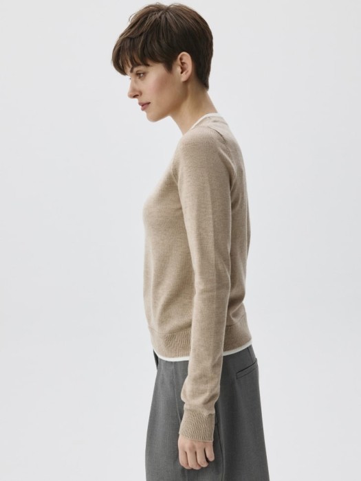 базовый джемпер с содержанием шерсти из россии вид сбоку