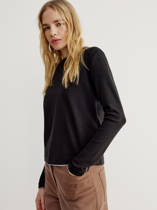 базовый лонгслив из интерлока 4610517371799 фотография