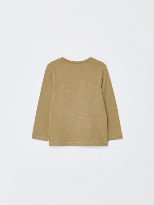 базовый лонгслив на пуговицах для мальчиков по цене 599 руб вид справа