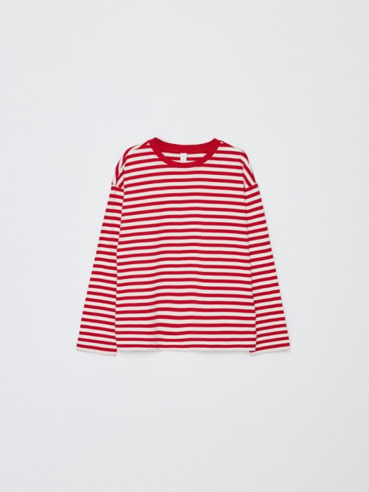 базовый лонгслив в полоску для девочек по цене 599 руб вид справа