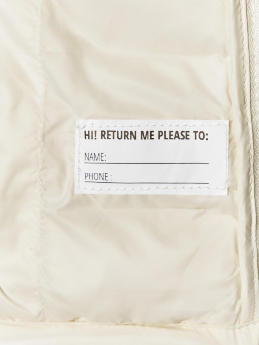 базовый стеганый жилет для девочек для детского возраста с изнаночной стороны