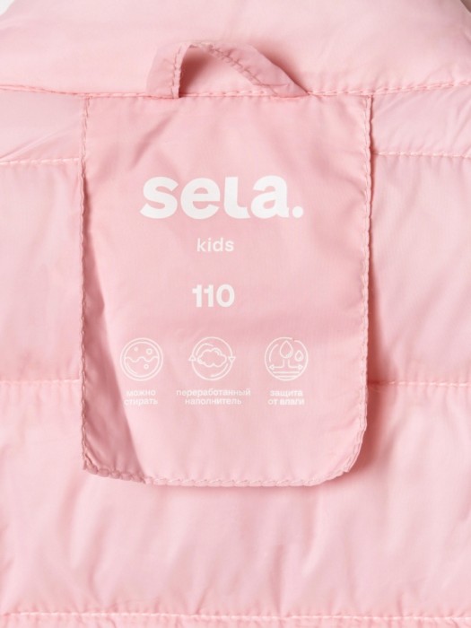 базовый стеганый жилет для девочек универсального стиля с лицевой стороны