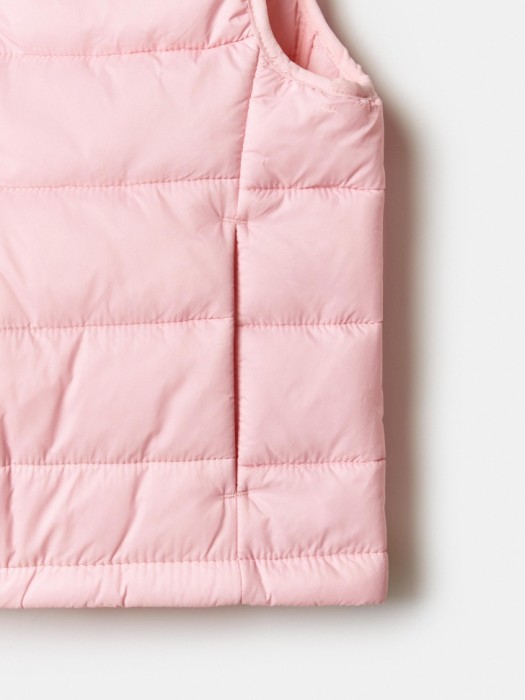 базовый стеганый жилет для девочек для детского возраста с изнаночной стороны