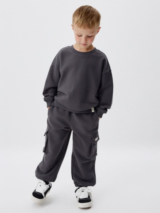 базовый свитшот оверсайз детский от бренда sela вид слева