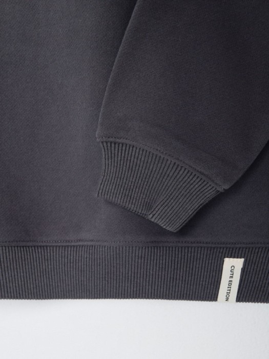 базовый свитшот оверсайз детский из хлопка спереди