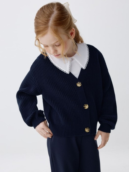 базовый вязаный кардиган для девочек 4680704857061 фотография