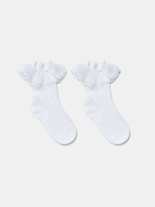 белые носки с оборкой для девочек 4610517803436 фотография