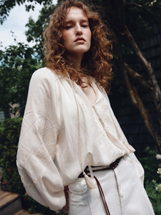 блуза в рустикальном стиле с вышивкой 4680798374048 фотография