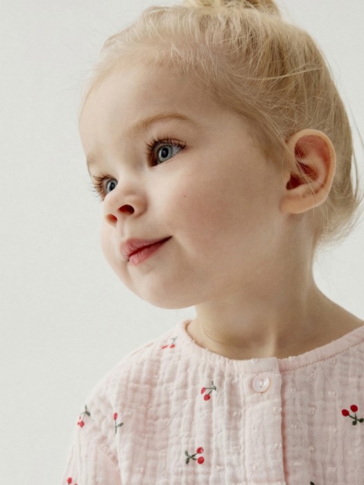 блузка из муслина для малышей из хлопка спереди