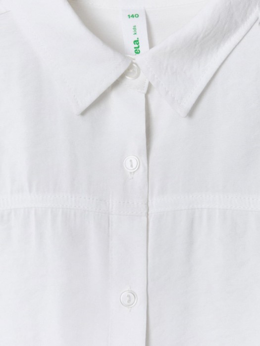 блузка из вискозы для девочек из льна спереди