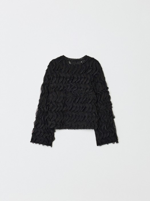 блузка с воланами для девочек от бренда sela вид слева