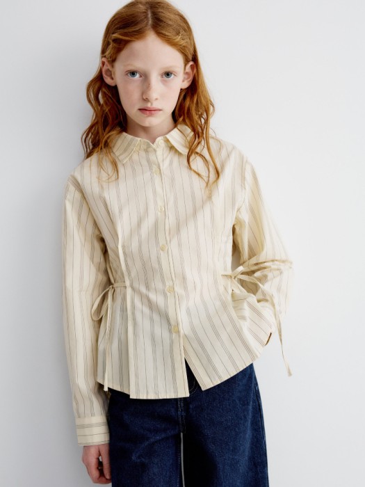 блузка в полоску с завязками для девочек 4610517129161 фотография