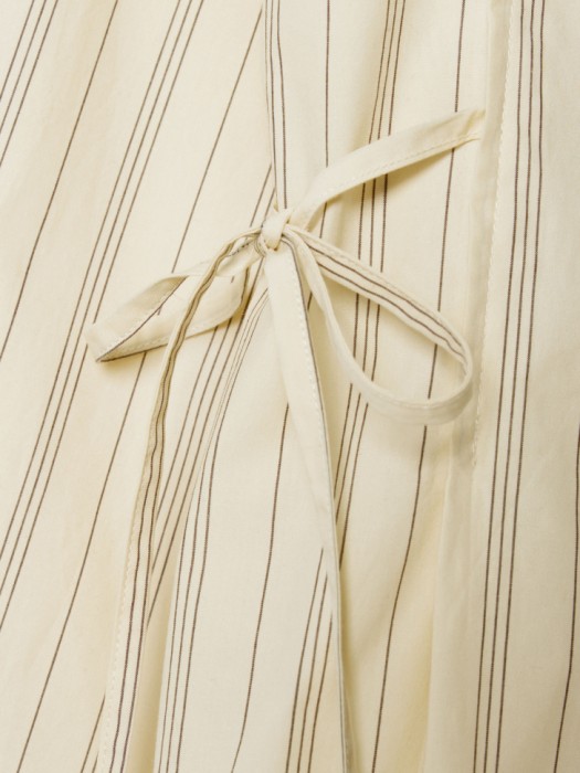 блузка в полоску с завязками для девочек из хлопка спереди