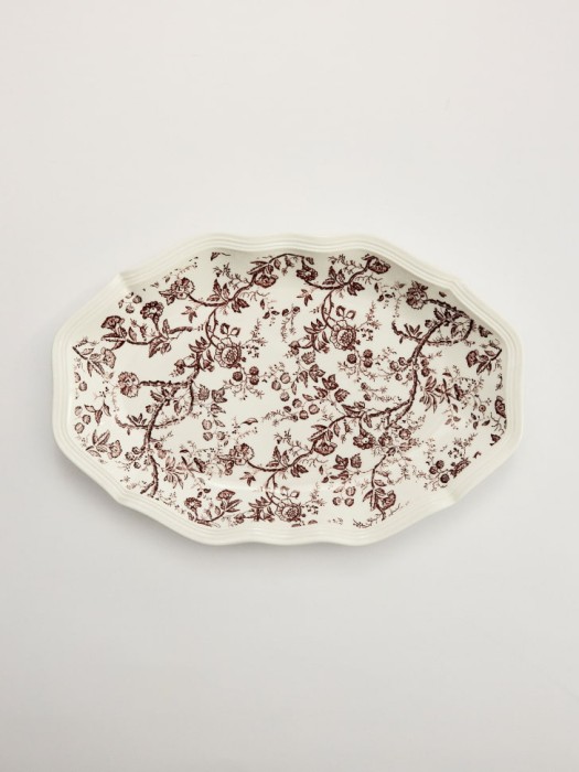 блюдо сервировочное из фарфора с цветочным узором 4610517251213 фотография