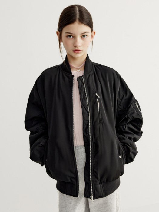 бомбер оверсайз для девочек от бренда sela вид слева