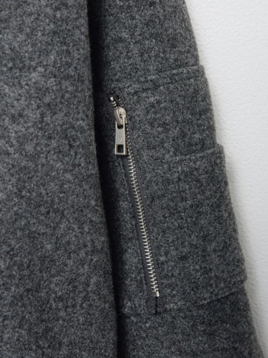 бомбер оверсайз из пальтовой ткани для девочек по цене 2799 руб вид справа