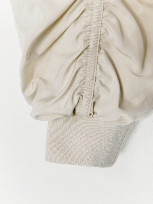 бомбер оверсайз с драпировкой для девочек универсального стиля с лицевой стороны