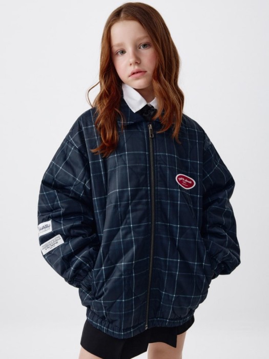 бомбер оверсайз с отложным воротником для девочек от бренда sela вид слева