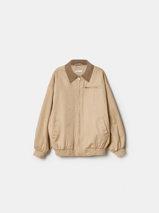 бомбер оверсайз с воротником из россии вид сбоку