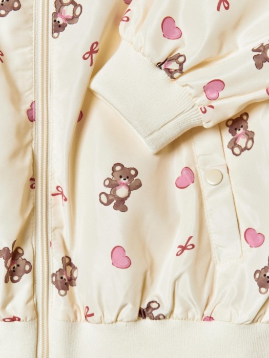 бомбер с капюшоном для девочек универсального стиля с лицевой стороны