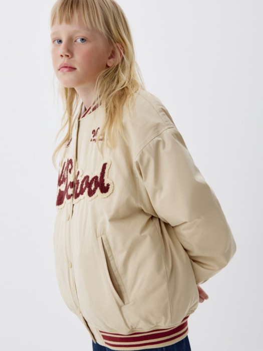 бомбер в стиле преппи детский из россии вид сбоку
