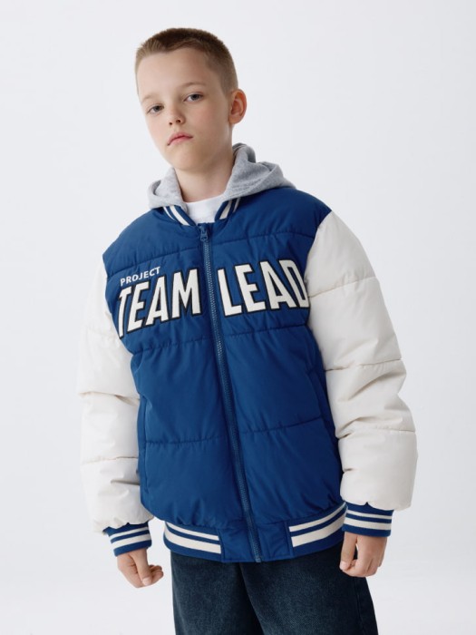 бомбер в стиле преппи с капюшоном детский 4680704814408 фотография