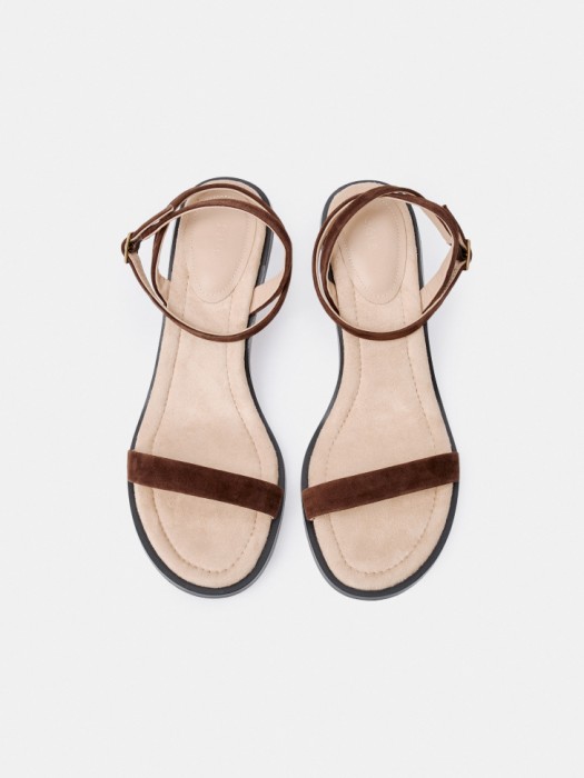 босоножки из натуральной замши с ремешками из замши спереди