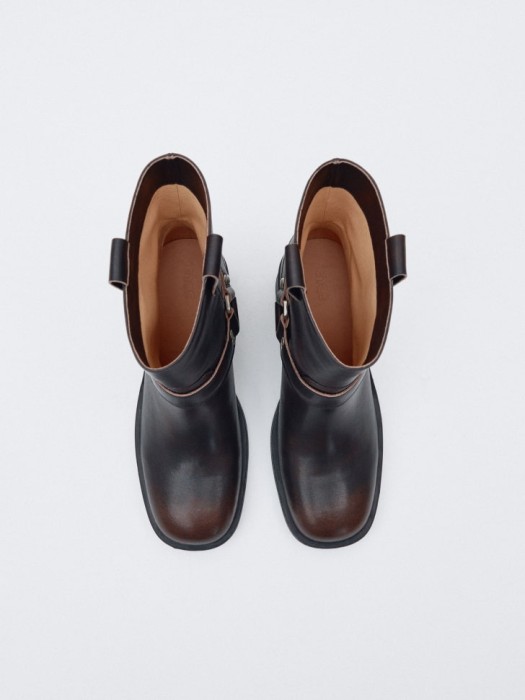 ботинки чопперы из натуральной кожи из кожи спереди