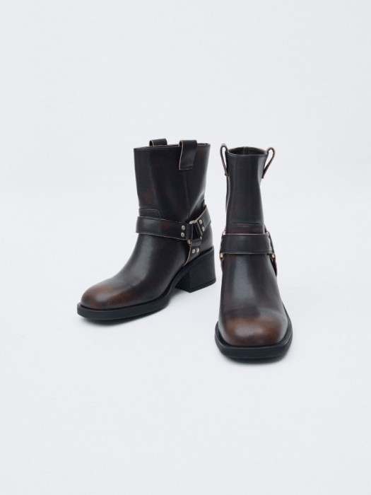 ботинки чопперы из натуральной кожи для взрослого возраста с изнаночной стороны