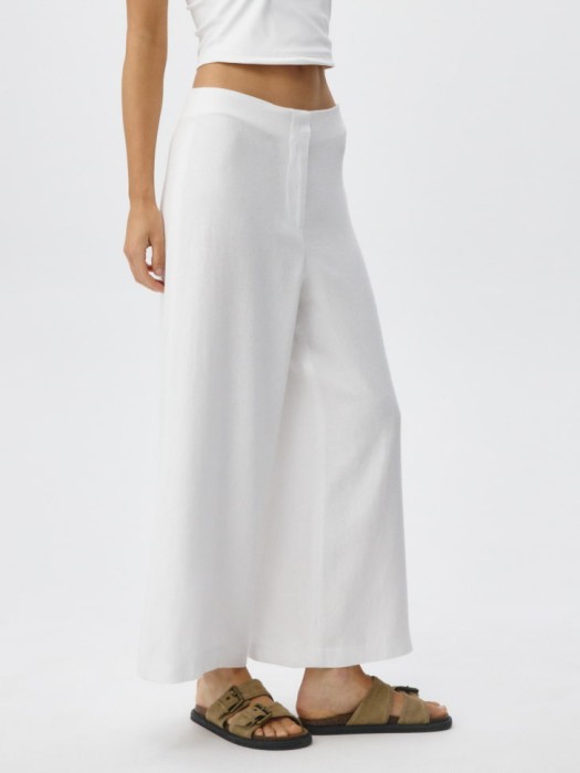 брюки из смесовой вискозы и льна из россии вид сбоку