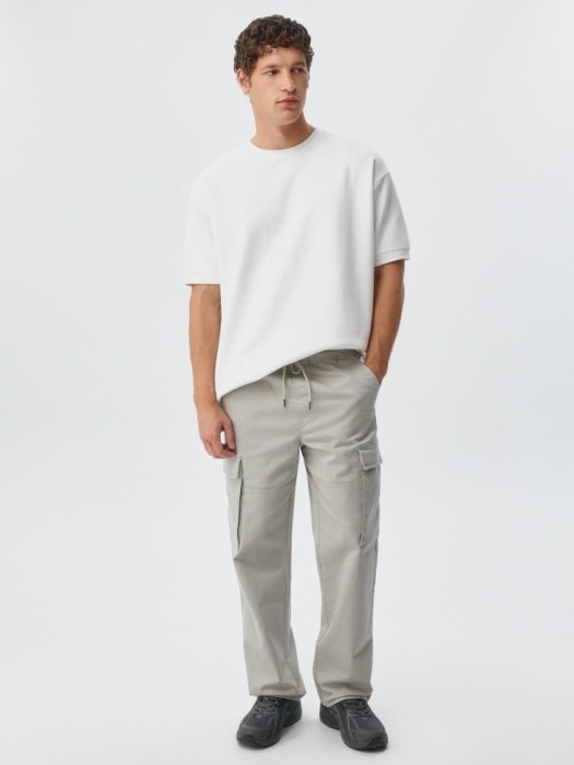 брюки карго из смесового хлопка от бренда sela вид слева