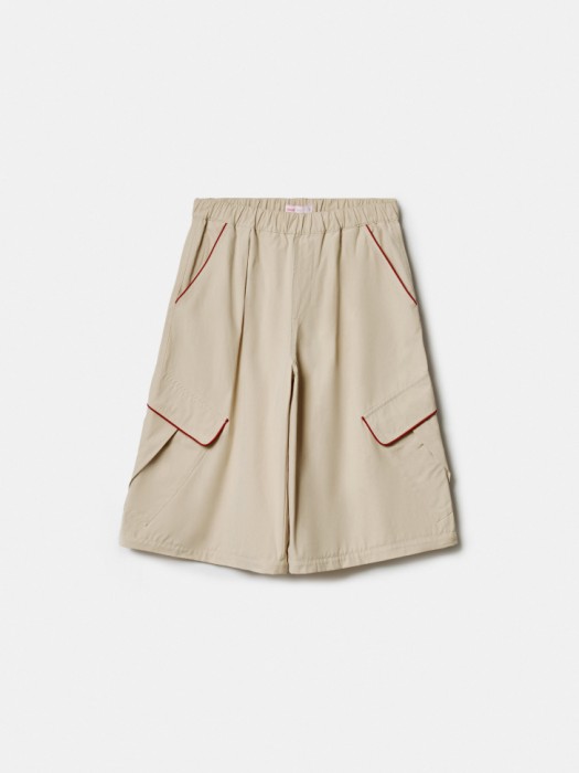 брюки карго с низкой посадкой из линейки  young от бренда sela вид слева