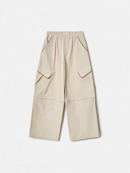 брюки карго с низкой посадкой из линейки  young из проверенных материалов спереди