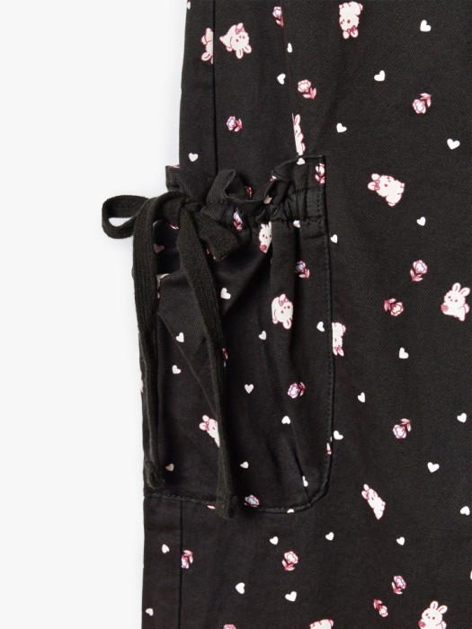 брюки карго в горошек для девочек из россии вид сбоку