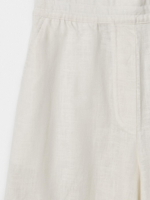 брюки-кюлоты из смесового льна из проверенных материалов спереди