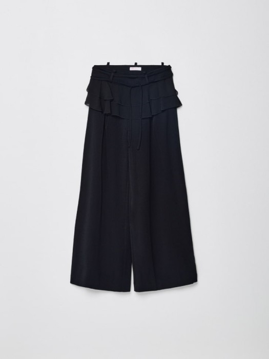 брюки с декоративной баской из вискозы спереди